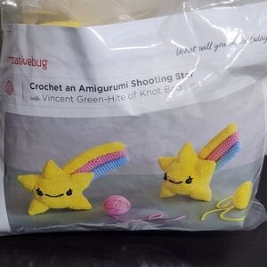 Crochet Amigurumi Star Kit - Yellow and Pink